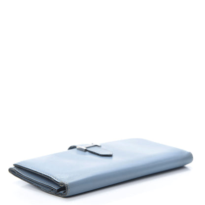 Hermes Box Bearn Gusset Wallet Blue Jean 4 of 16