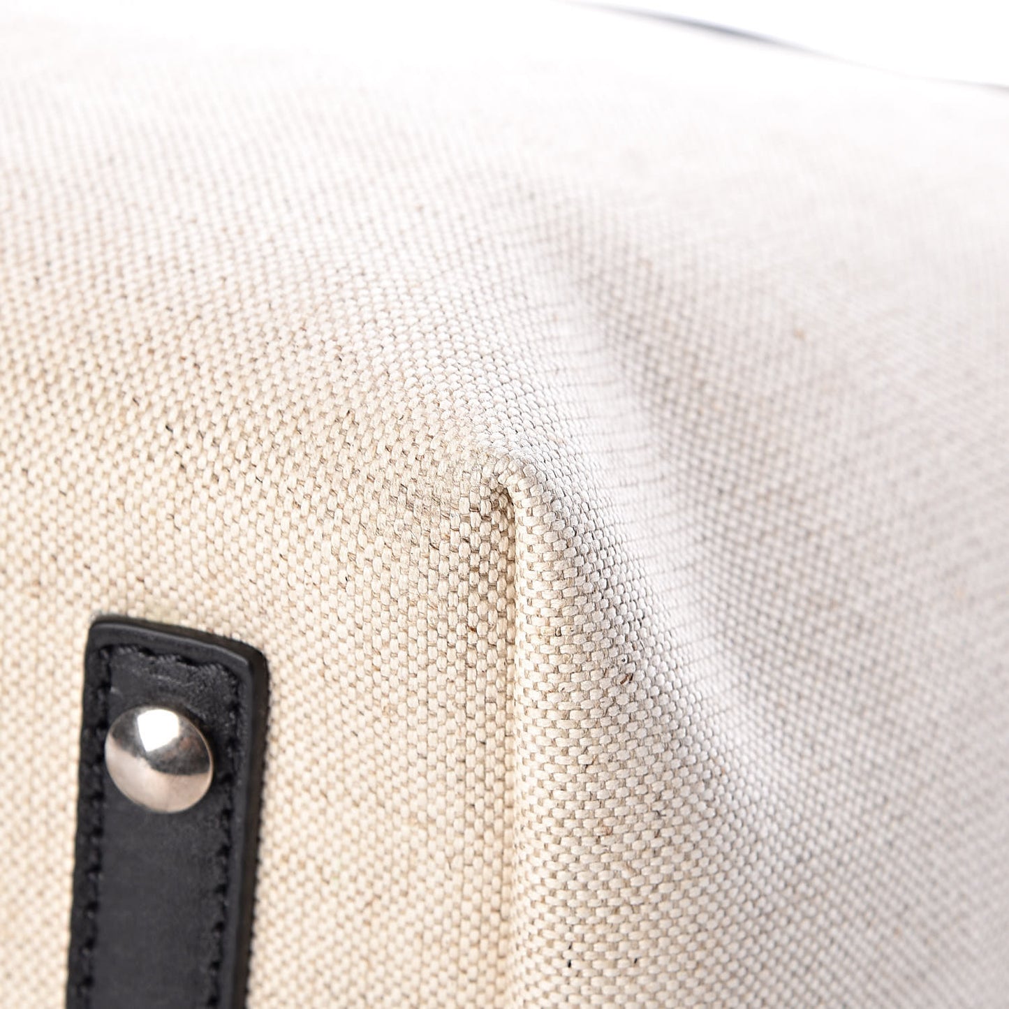 Canvas Smooth Calfskin Medium Belt Bag Black