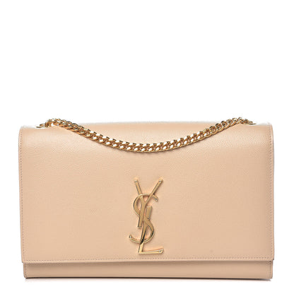 Saint Laurent Grain De Poudre Medium Monogram Kate Satchel Nude Powder 1 of 13