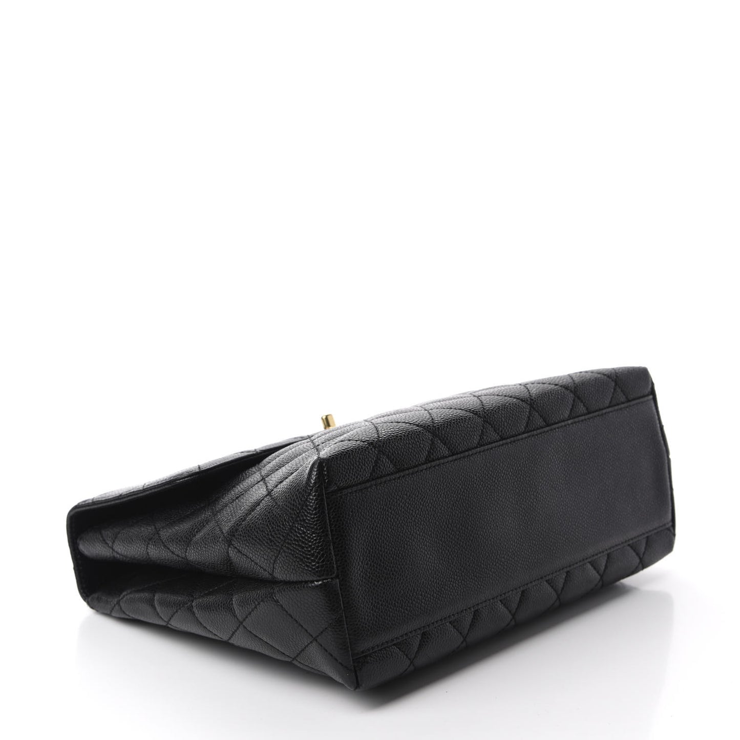 Caviar Quilted Jumbo Kelly Flap Black
