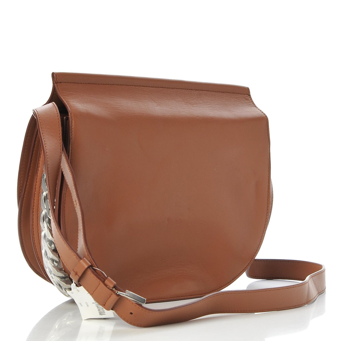 Calfskin Infinity Saddle Bag Cognac