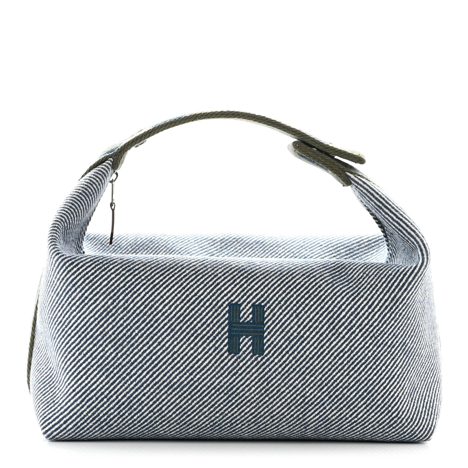 Hermes Wool Large Bride-A-Brac H Natte Pouch Bleu Abysse 1 of 9