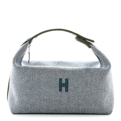 Hermes Wool Large Bride-A-Brac H Natte Pouch Bleu Abysse 1 of 9