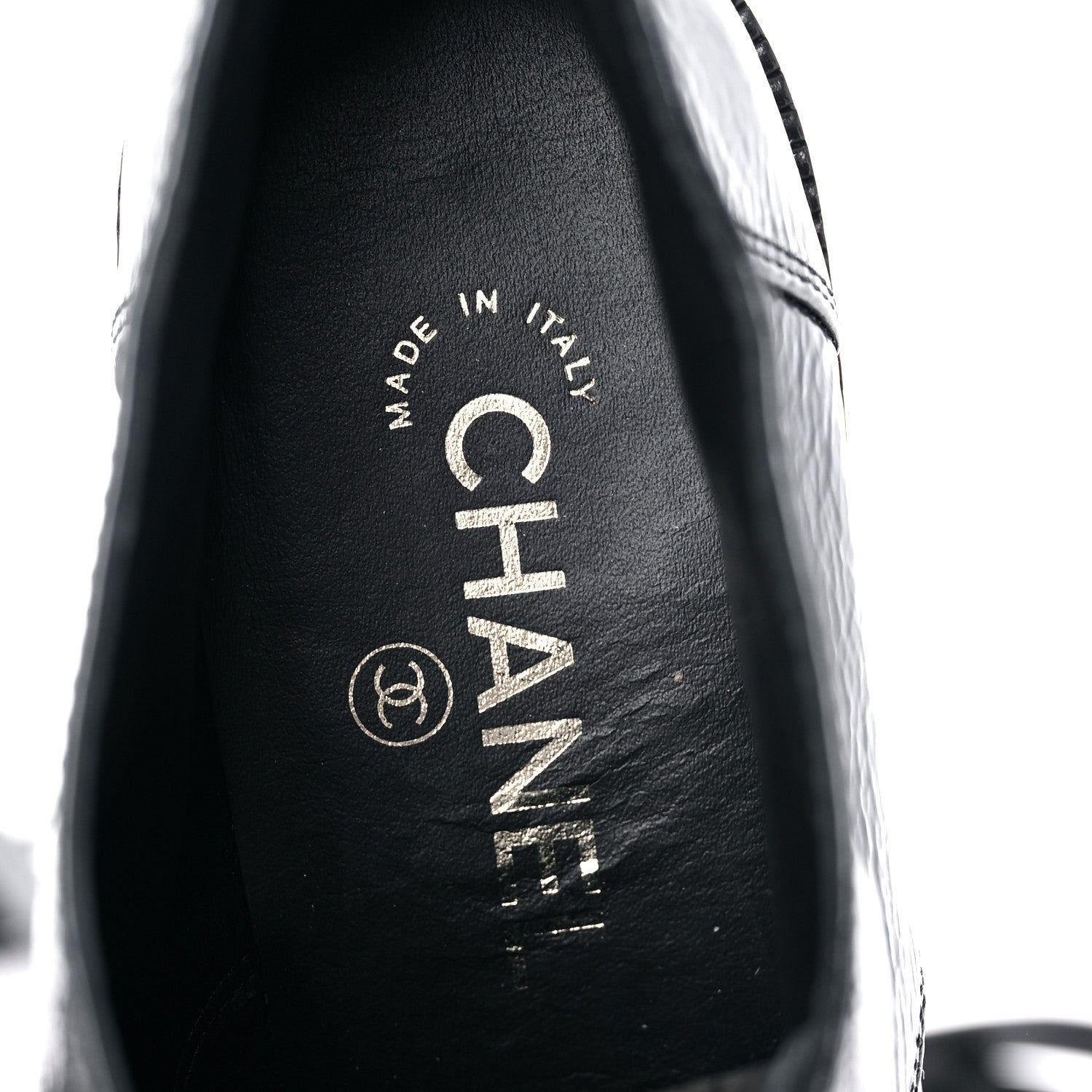 Chanel Crumpled Calfskin Lace Up Short Boots 39 Black 6 of 13