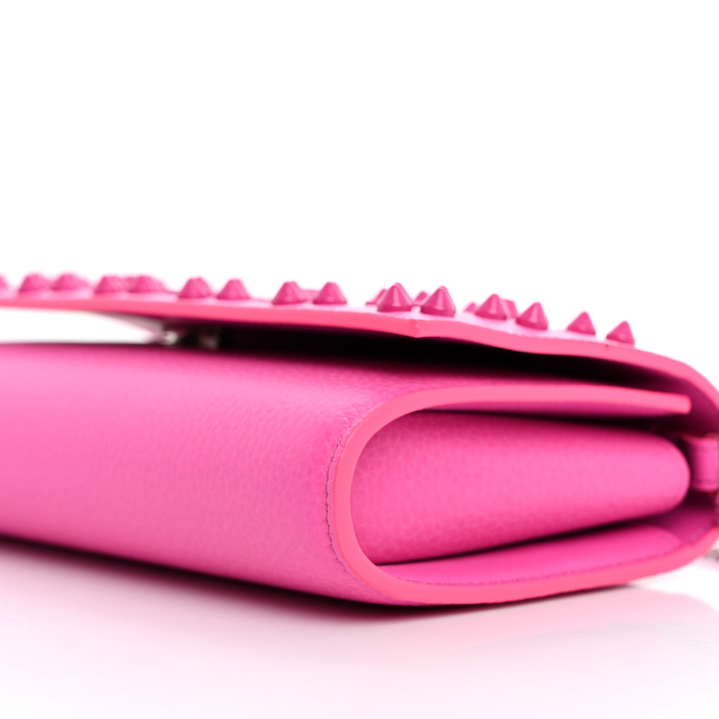 Calfskin Spikes Loubinthesky Paloma Clutch Bolerose