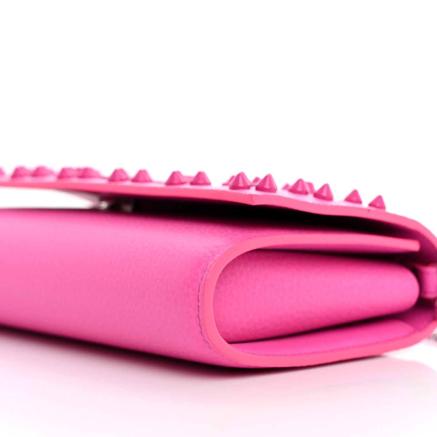 Christian Louboutin Calfskin Spikes Loubinthesky Paloma Clutch Bolerose 9 of 9