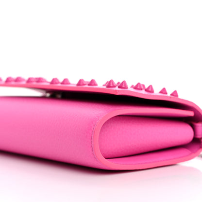 Christian Louboutin Calfskin Spikes Loubinthesky Paloma Clutch Bolerose 9 of 9
