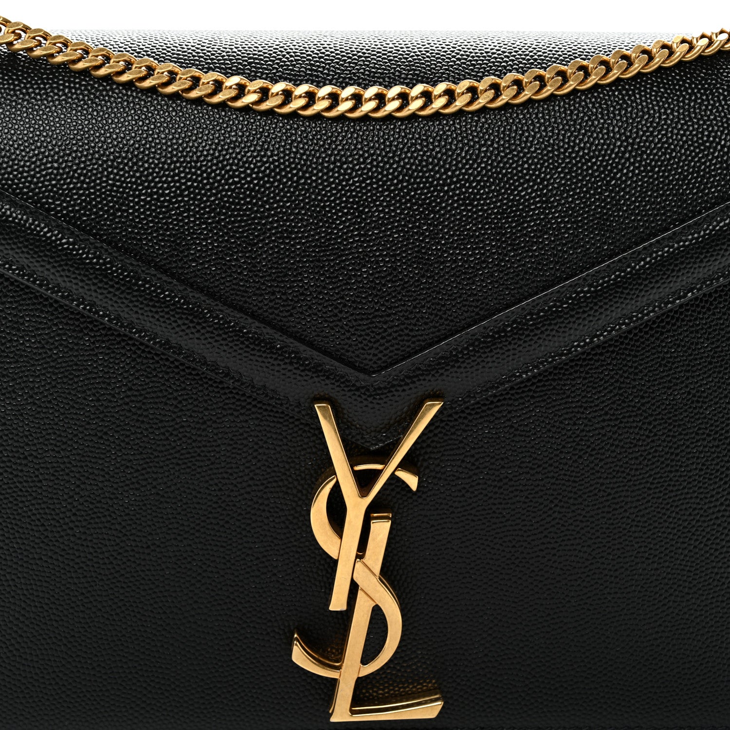 Saint Laurent Grain De Poudre Monogram Cassandra Clasp Bag Black Rouge Legion 8 of 11