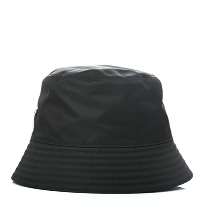 Prada Re-Nylon Metal Triangle Logo Mens Bucket Hat M Black 4 of 7