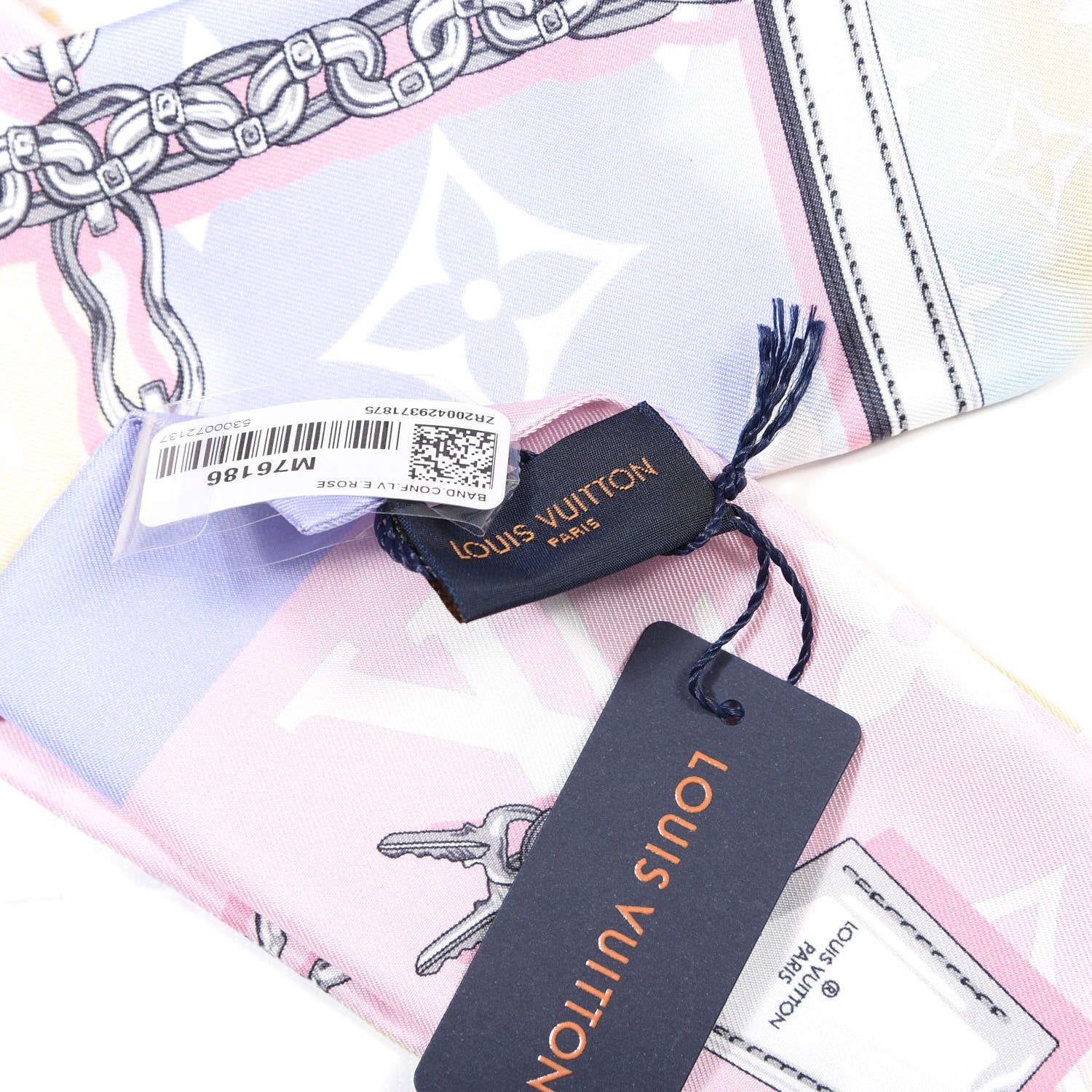 Louis Vuitton Silk Monogram Escale Confidential Bandeau Pink 5 of 5
