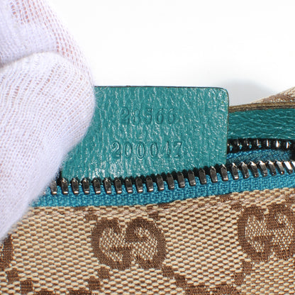 Gucci GG Monogram Web Double Pocket Belt Bag Turquoise 8 of 9