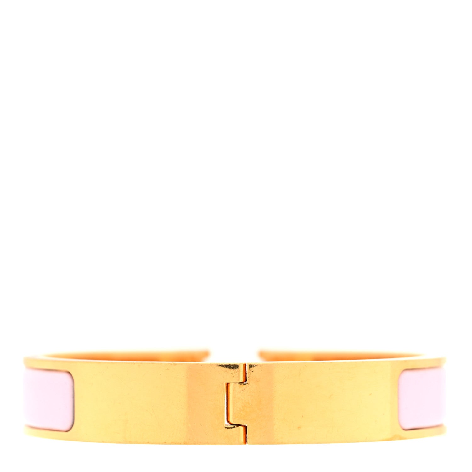 Hermes Enamel Narrow Clic Clac H Bracelet GM Rose Dragee 3 of 4