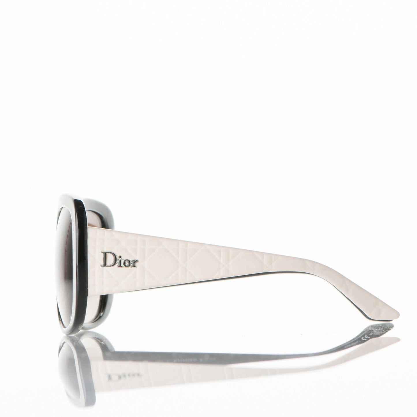 Cannage Dior Lady Lady 1 Sunglasses Black Ivory