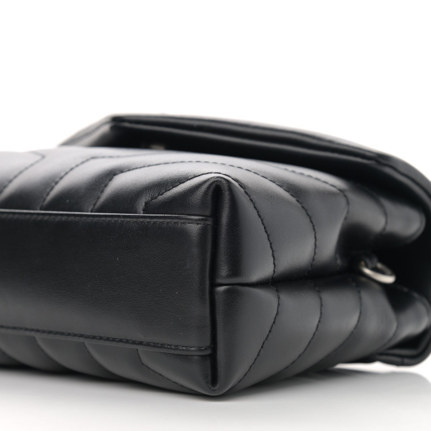 Saint Laurent Calfskin Y Quilted Monogram Toy Loulou Crossbody Bag Black 11 of 12