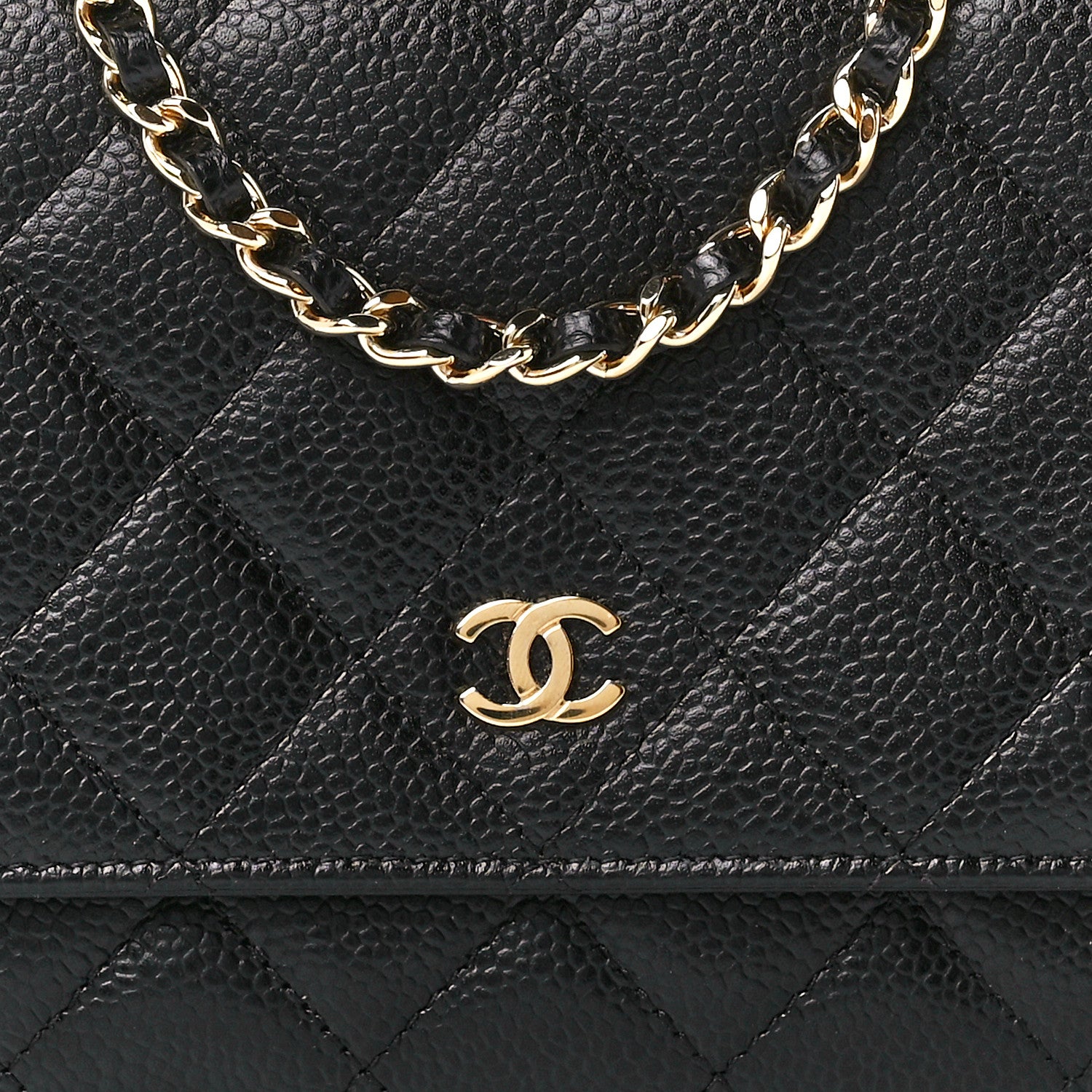 Chanel Caviar Quilted Wallet on Chain WOC Black 9 of 12