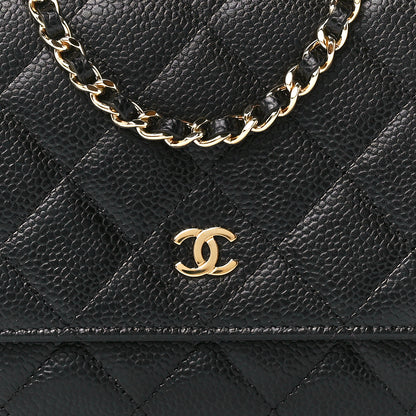 Chanel Caviar Quilted Wallet on Chain WOC Black 9 of 12