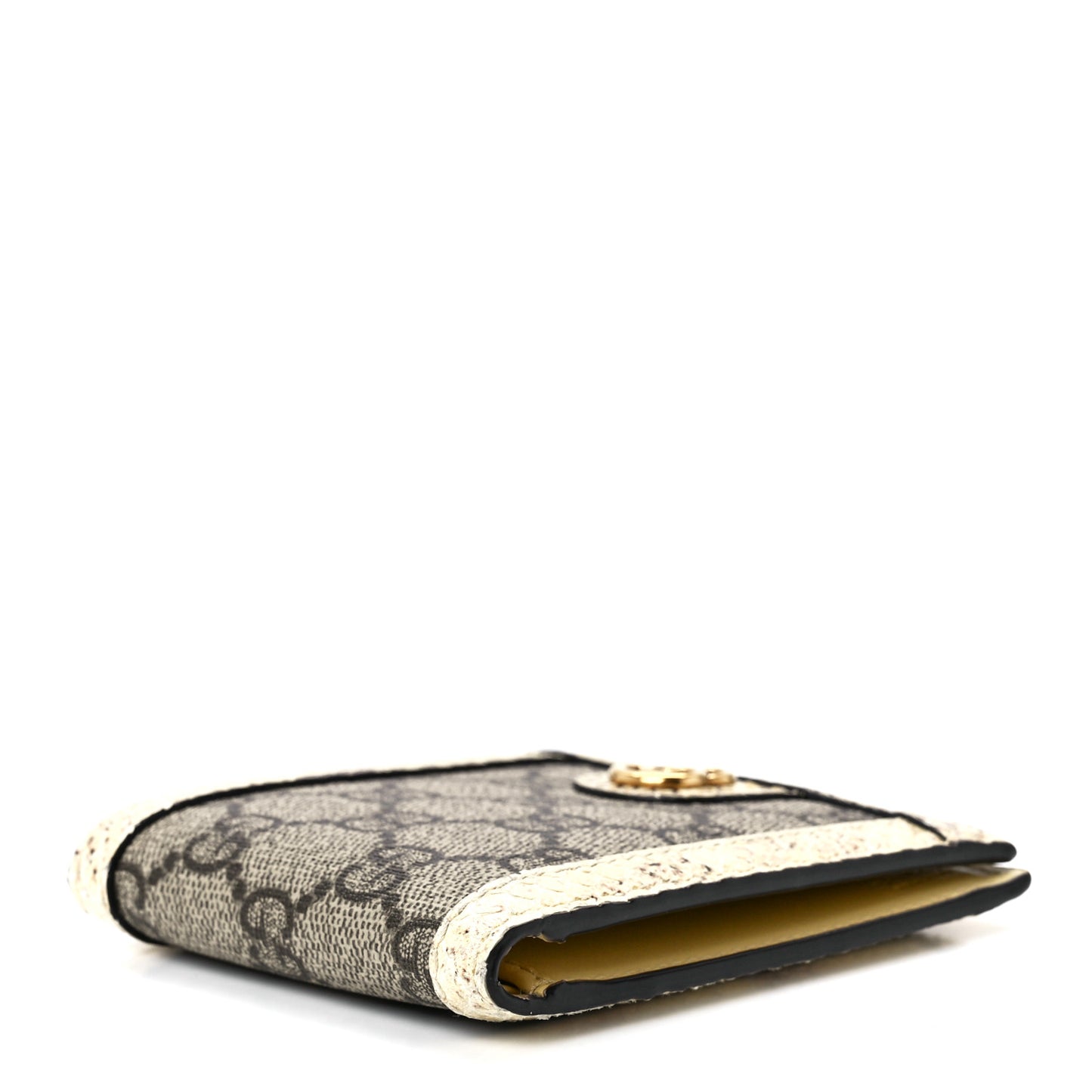 GG Supreme Monogram Snakeskin Web Mens Ophidia Bi-Fold Wallet