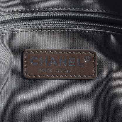 Chanel Metallic Cracked Calfskin Small Modern Chain Tote Blue 7 of 7