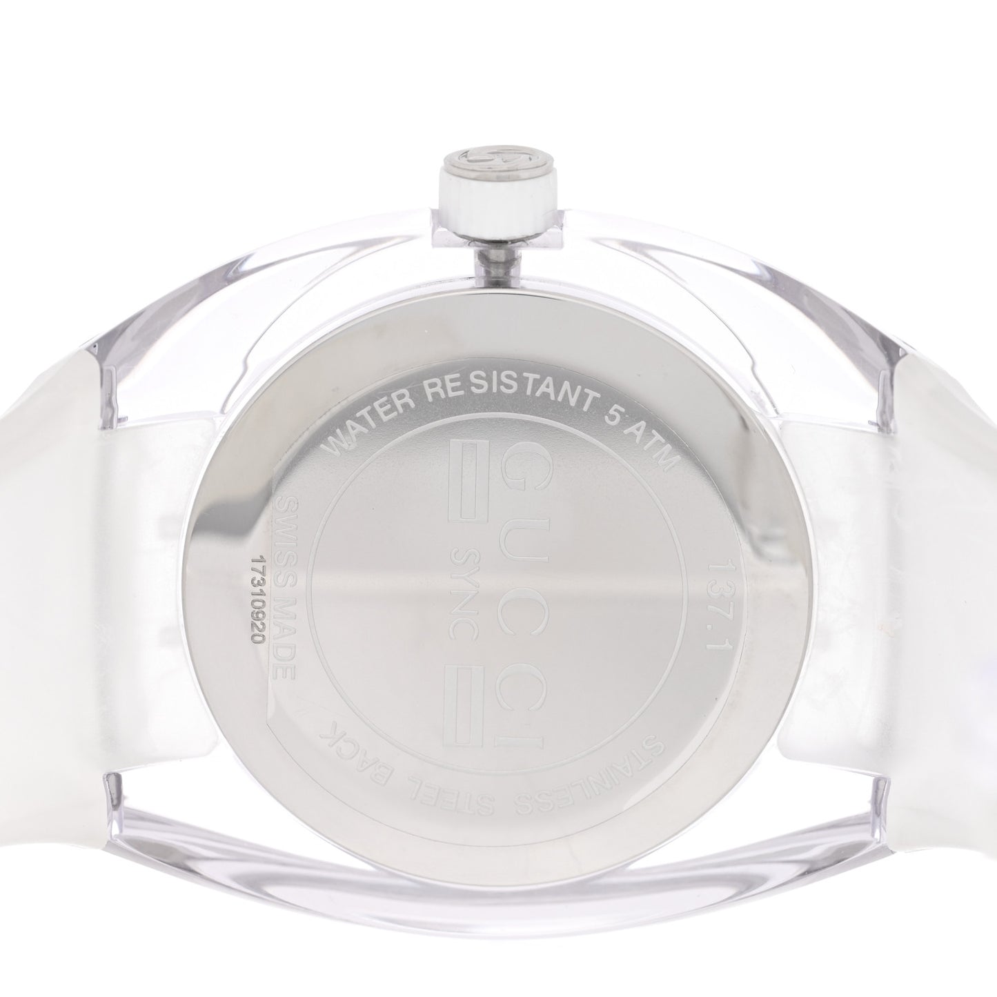 Stainless Steel Rubber 46mm Sync Web Quartz Watch White