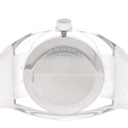 Gucci Stainless Steel Rubber 46mm Sync Web Quartz Watch White 4 of 4