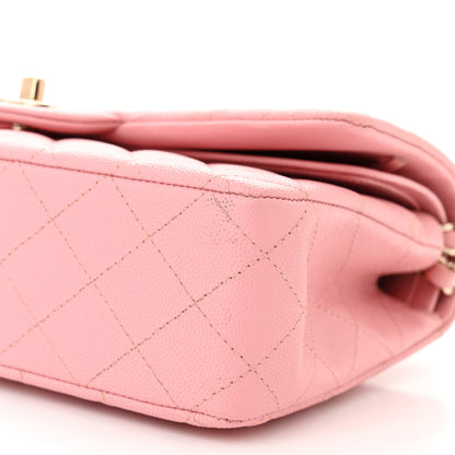 Chanel Caviar Quilted Medium Double Flap Light Pink 10 of 11