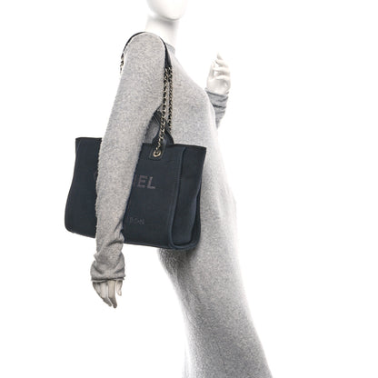 Chanel Mixed Fibers Small Deauville Tote Black 2 of 11