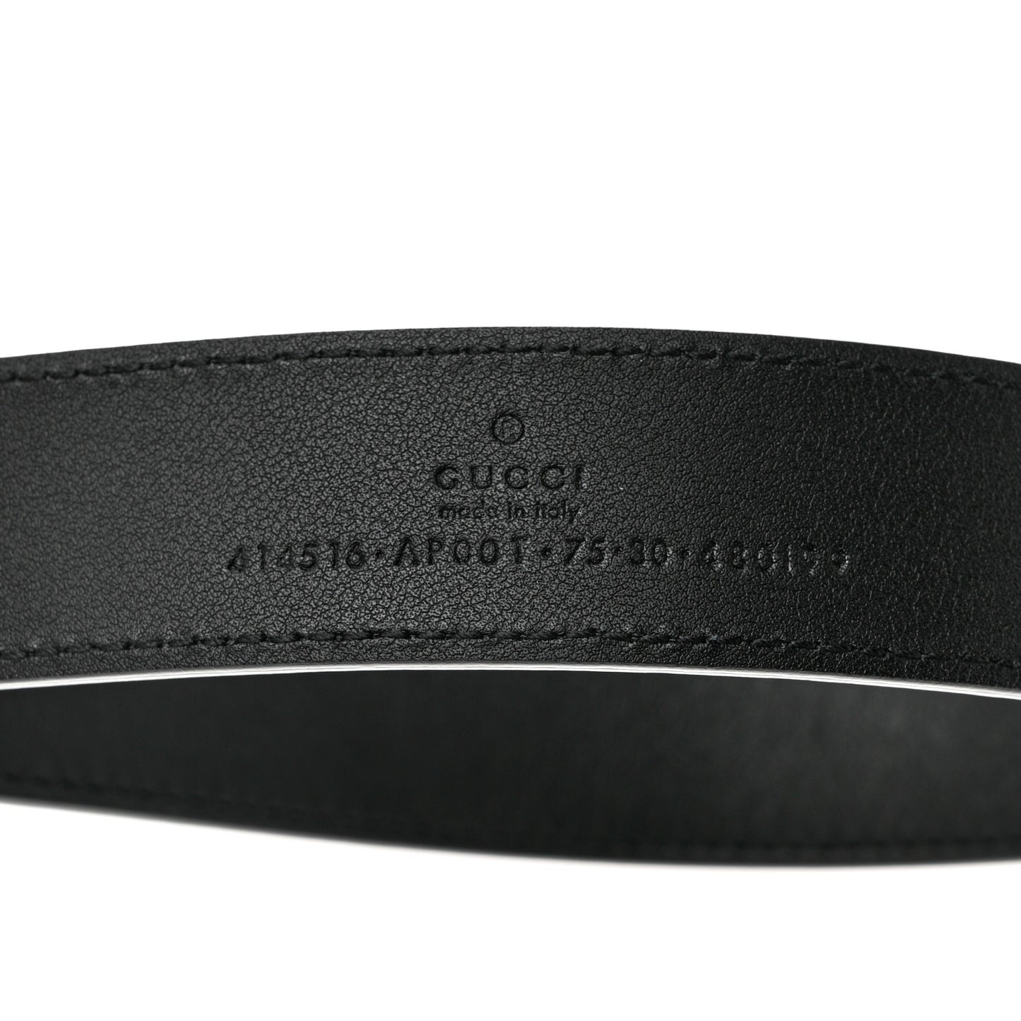 Moon Calfskin Double G 30mm Belt 75 30 Black
