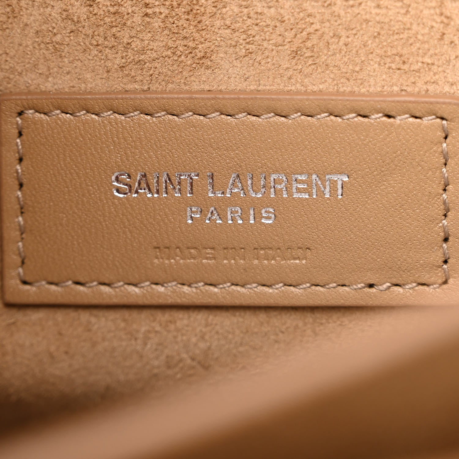 Saint Laurent Calfskin Medium Monogram Sunset Dark Beige 6 of 10