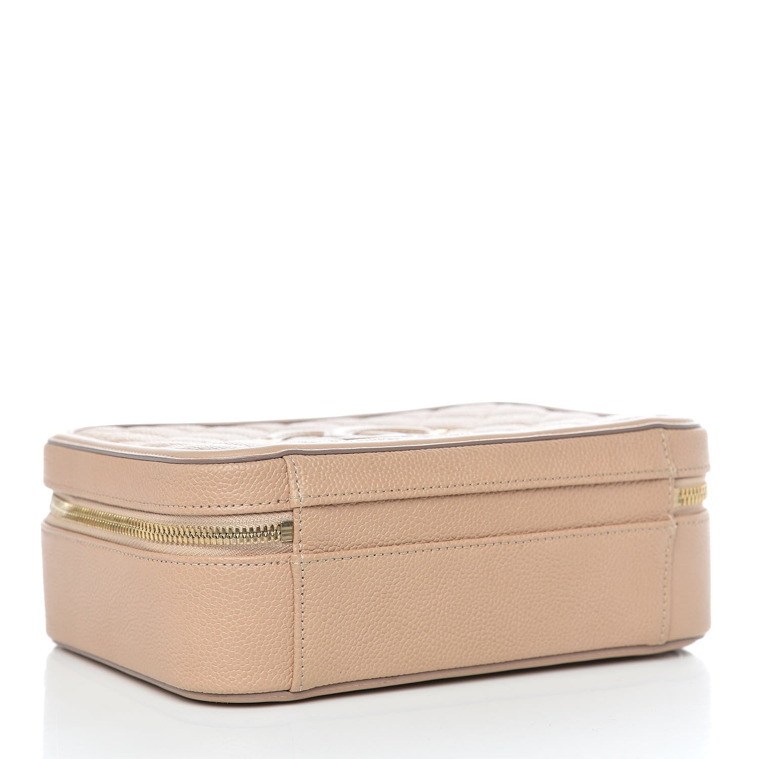 Chanel Caviar Quilted Medium CC Filigree Vanity Case Beige 4 of 11