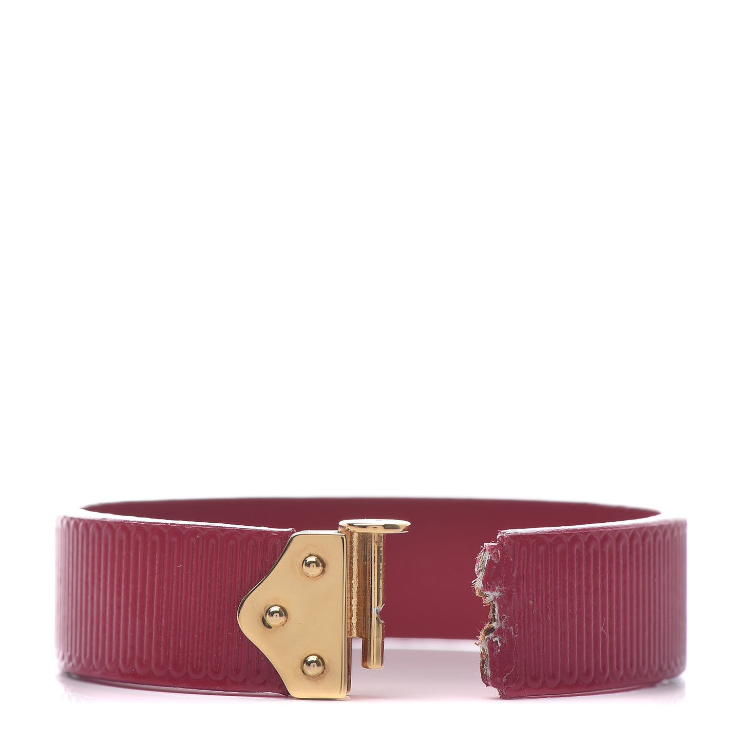 Patent Calfskin Embossed Spirit Bracelet 17 Rose Indien