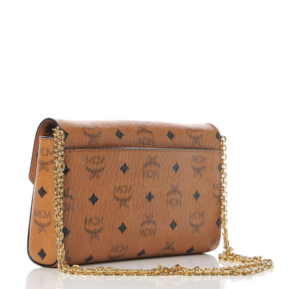 MCM Visetos Small Millie Crossbody Bag Cognac 3 of 14