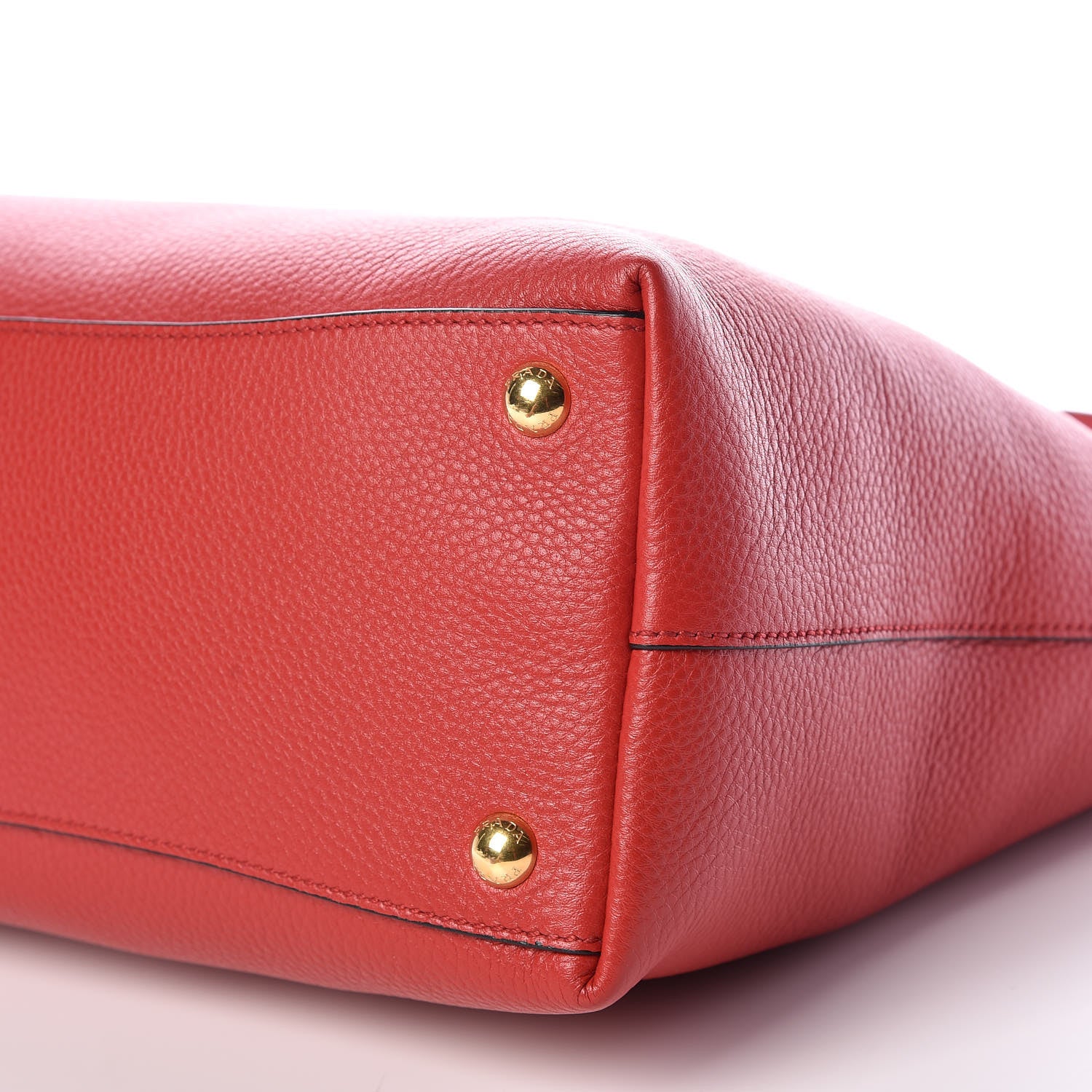 Prada Vitello Daino Tote Rosso 6 of 10