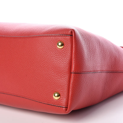 Prada Vitello Daino Tote Rosso 6 of 10