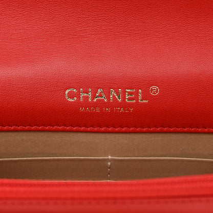 Chanel Lambskin Quilted Golden Class Wallet on Chain WOC Red 6 of 11