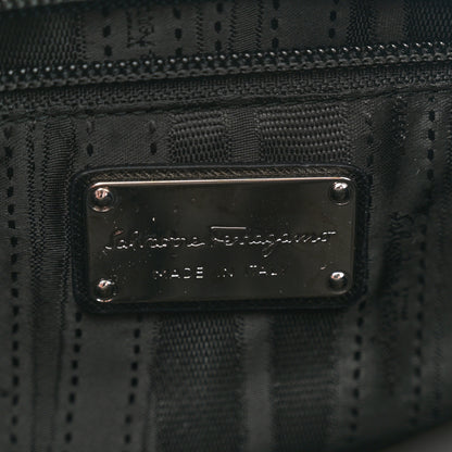 Salvatore Ferragamo Printed Calfskin Briana Tote Black 6 of 10