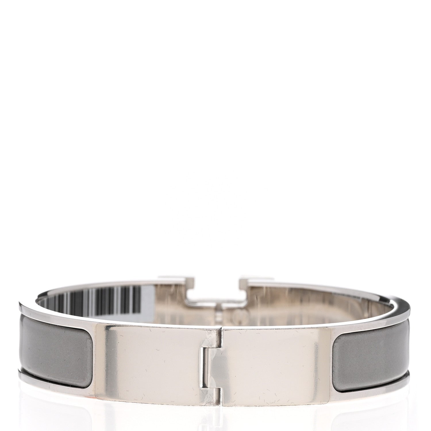 Hermes Enamel Narrow Clic Clac H Bracelet PM Gris Macadam 3 of 5
