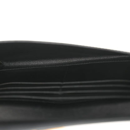 Prada Saffiano Vernice Triangle Chain Wallet Black 5 of 11