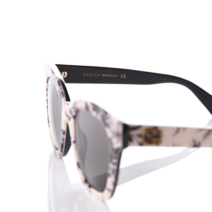 Gucci Acetate Herbarium Print Square Frame Sunglasses GG0029S White 5 of 7