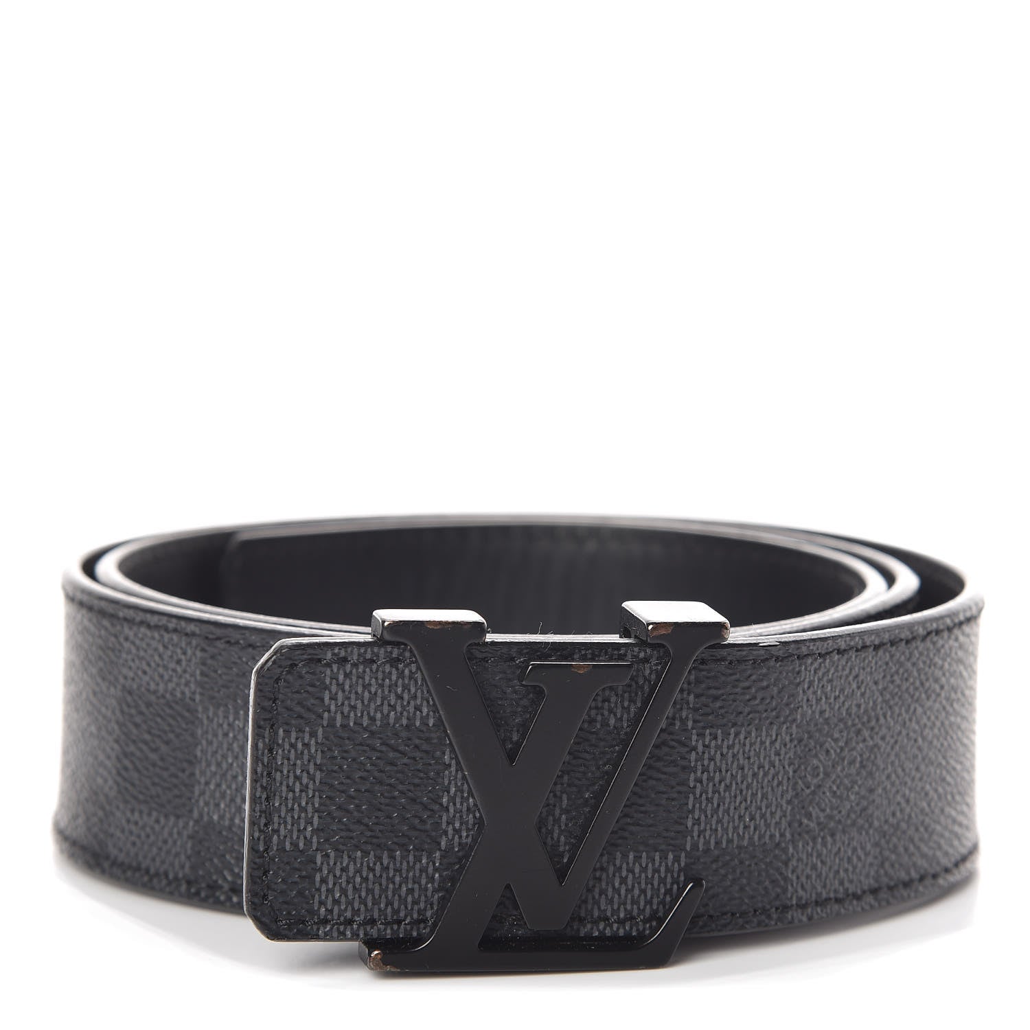 Louis Vuitton Damier Graphite LV Initiales Belt 85 34 1 of 8