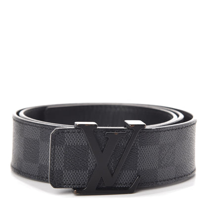 Louis Vuitton Damier Graphite LV Initiales Belt 85 34 1 of 8