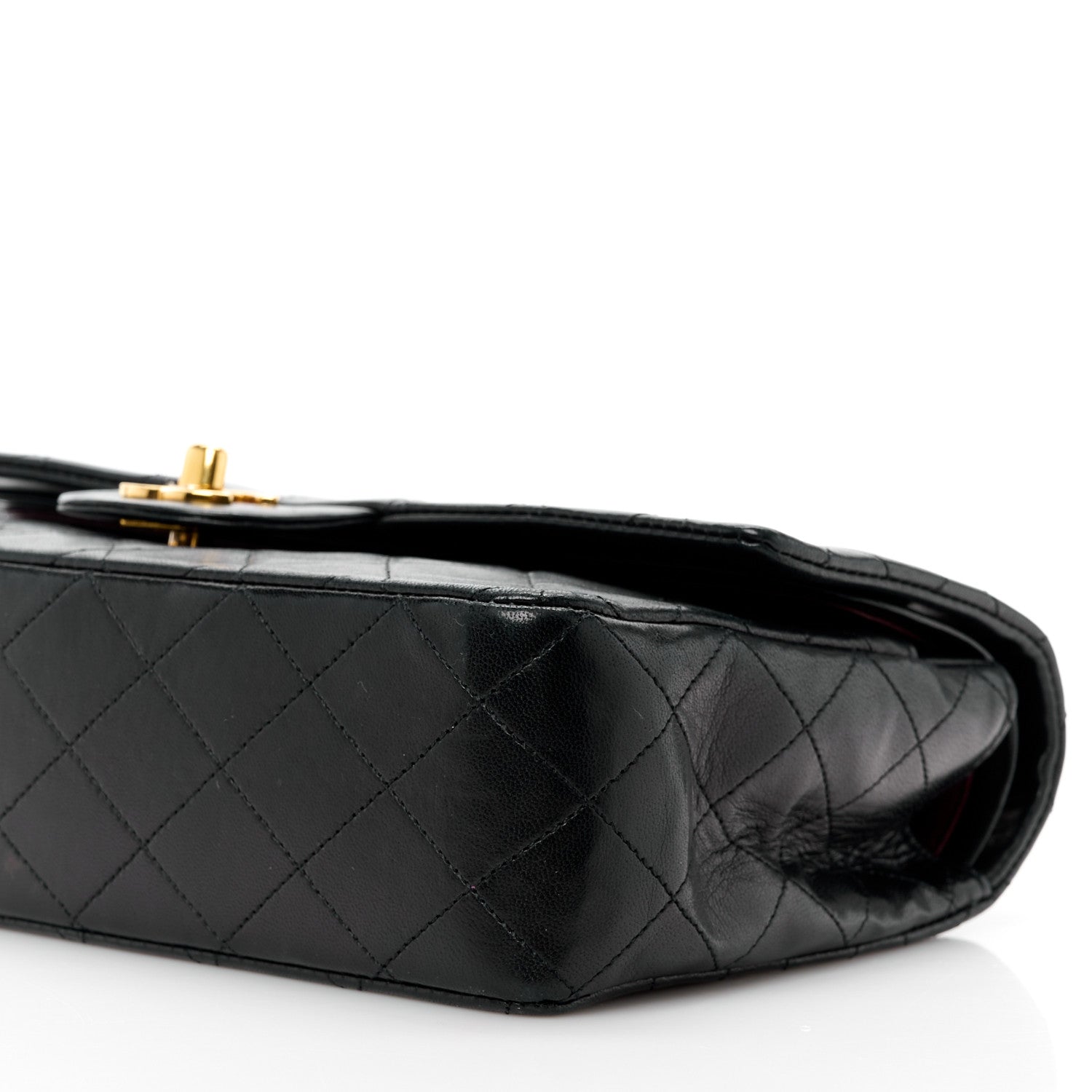 Chanel Lambskin Quilted Medium Double Flap Black 11 of 13