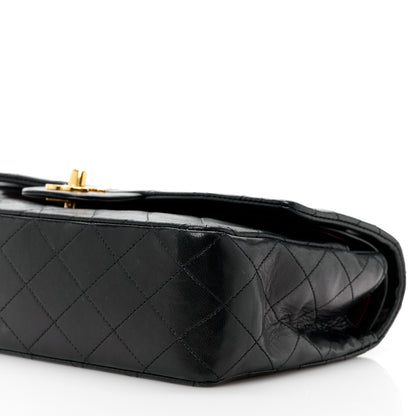 Chanel Lambskin Quilted Medium Double Flap Black 11 of 13