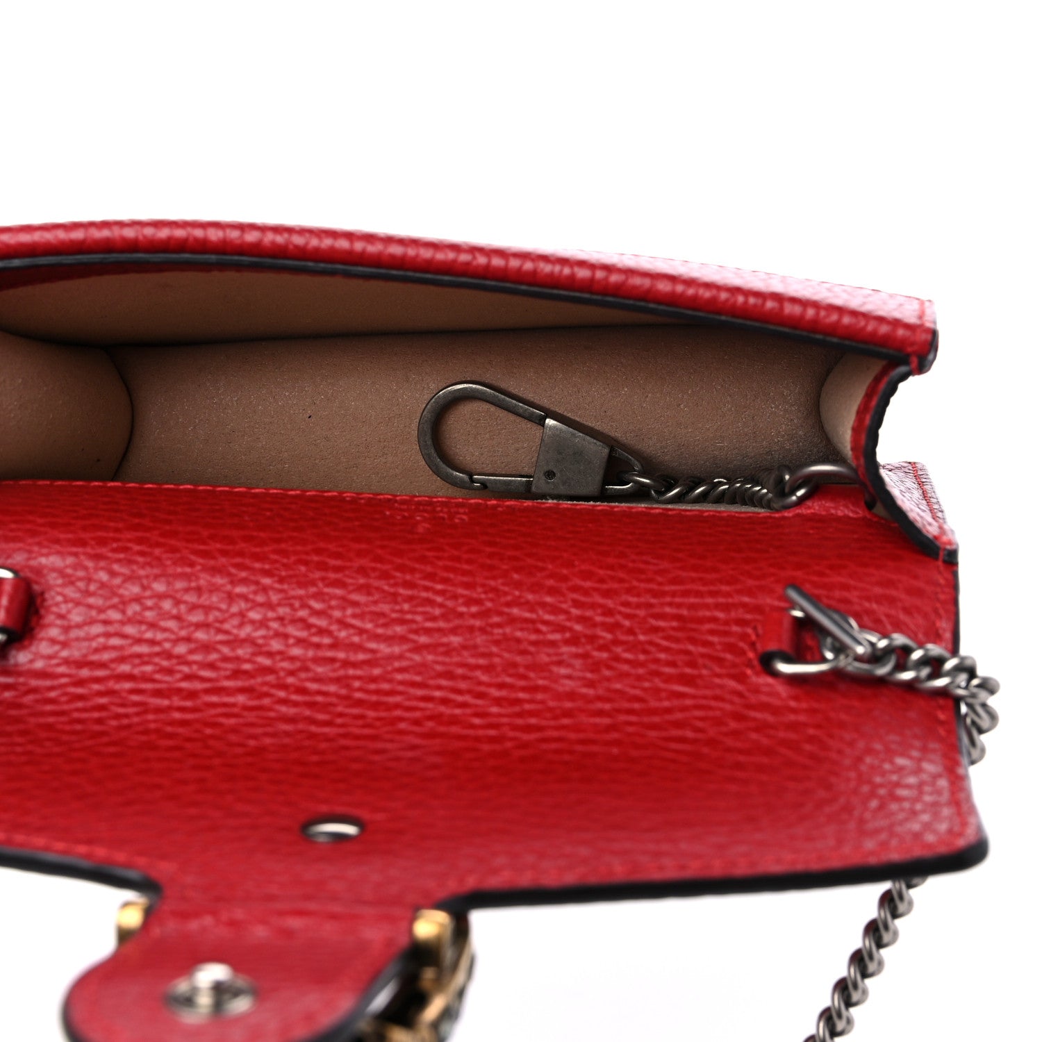 Gucci Calfskin Super Mini Dionysus Shoulder Bag Hibiscus Red 5 of 9