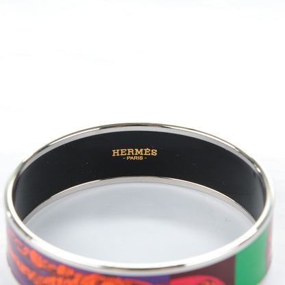 Hermes Enamel Printed Della Cavalleria Wide Bracelet 65 Cacao 4 of 5