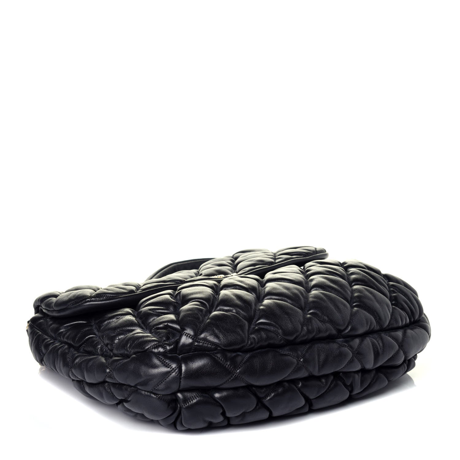 Chanel Lambskin Bubble Quilt Flap Bag Black 4 of 9