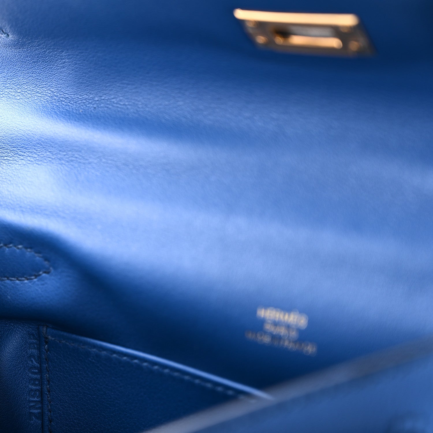 Hermes Swift Kelly Pochette Clutch Bleu France 7 of 11