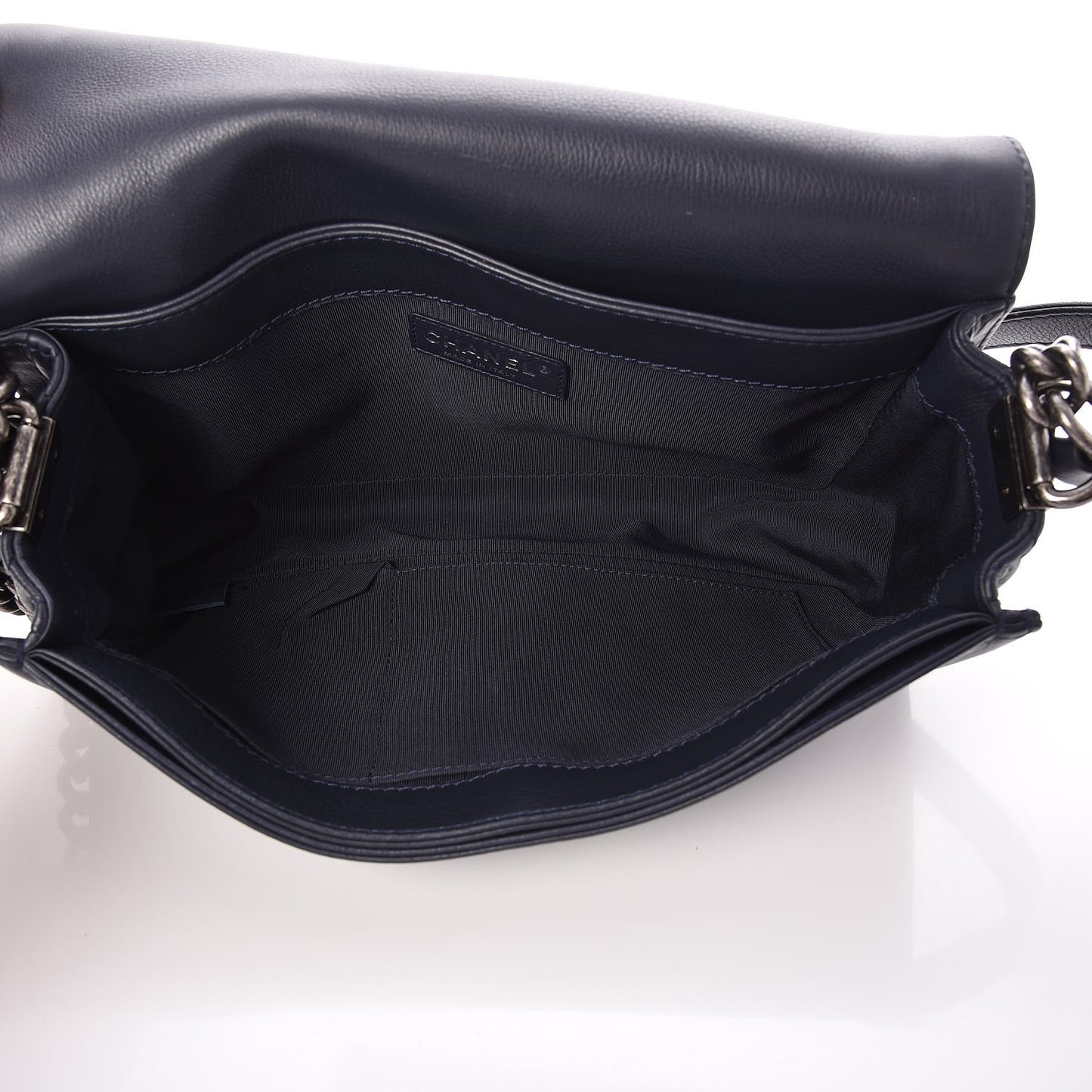 Calfskin New Medium Boy Reverso Flap Navy