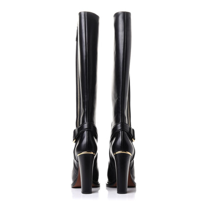 Louis Vuitton Calfskin Forefront High Boots 38 Black 5 of 9