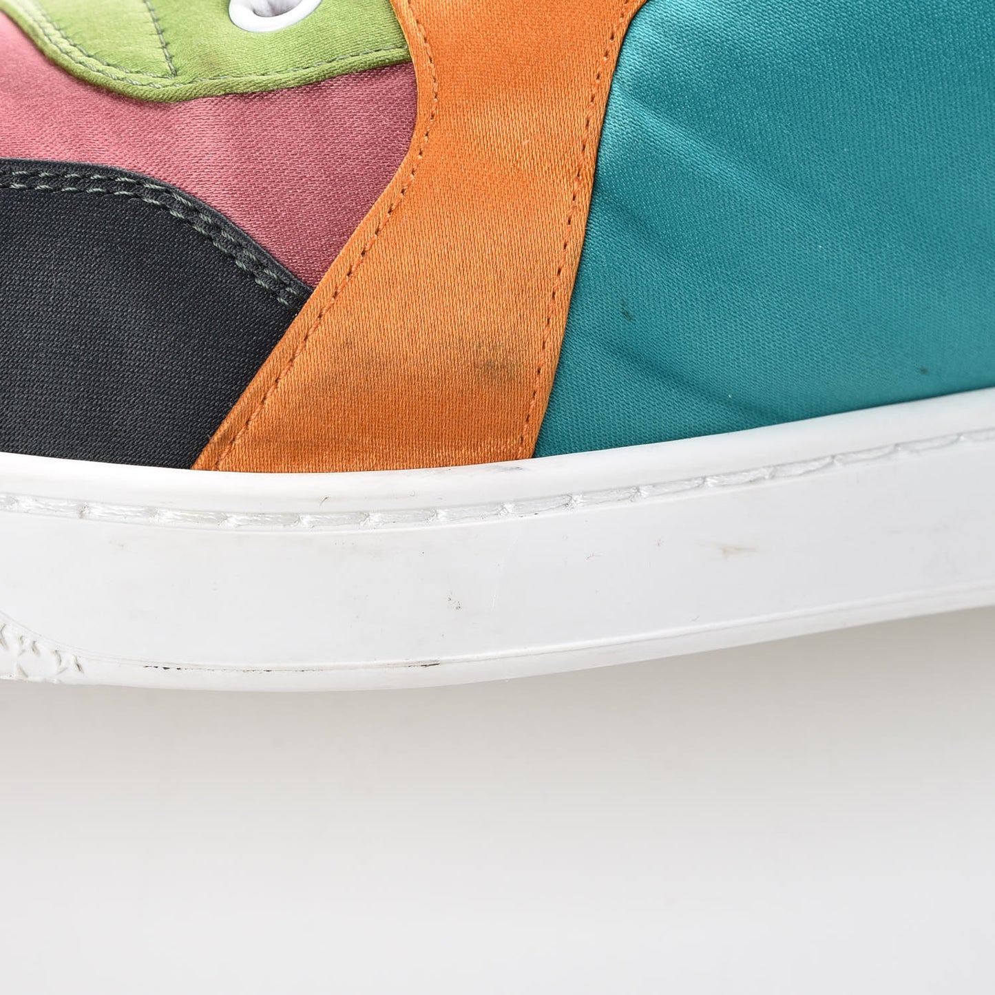 Satin Mens High Top Sneakers 11 Multicolor