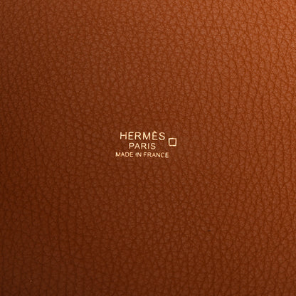 Hermes Taurillon Clemence Matte Alligator Picotin Lock Touch 18 PM Gold 6 of 11